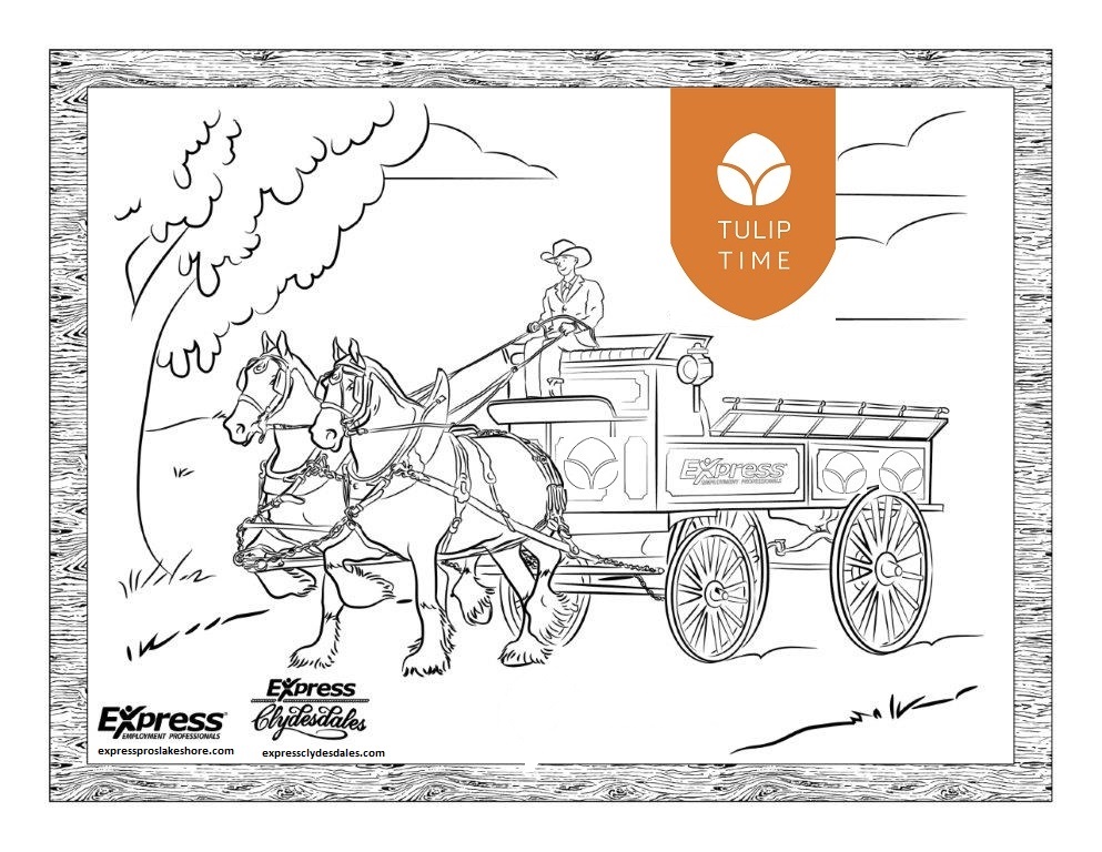 Clydesdales Coloring Page 2